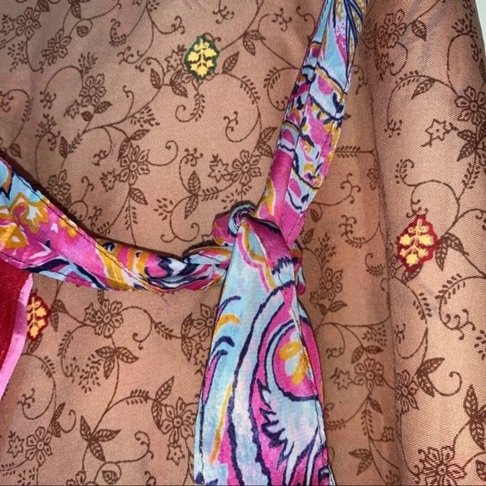 Boho Chic revers-able silky breezy cover up - wrap skirt - Picture 4 of 6